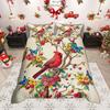 Homewish Cardibal Bird Hummingbird Duvet Cover Set 2Pcs/3Pcs Merry Christmas Bedding Wild Animal Wildlife Quilt Cover Set