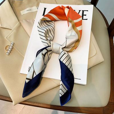 New Imitation Silk Korean Style Square Scarf Clavicle Decoration Small Scarf for Women Fashion Scarf for Women Kidding Bag