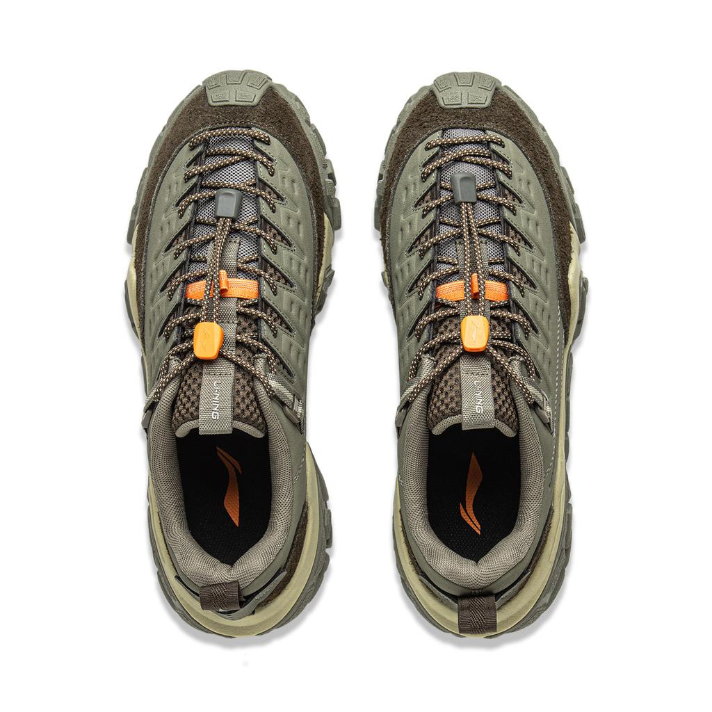 New LiNing Dunes Cushioning, Slip Resistant, Abrasion Resistant Support Low Top Casual Shoes Men's Green AGCV363-4