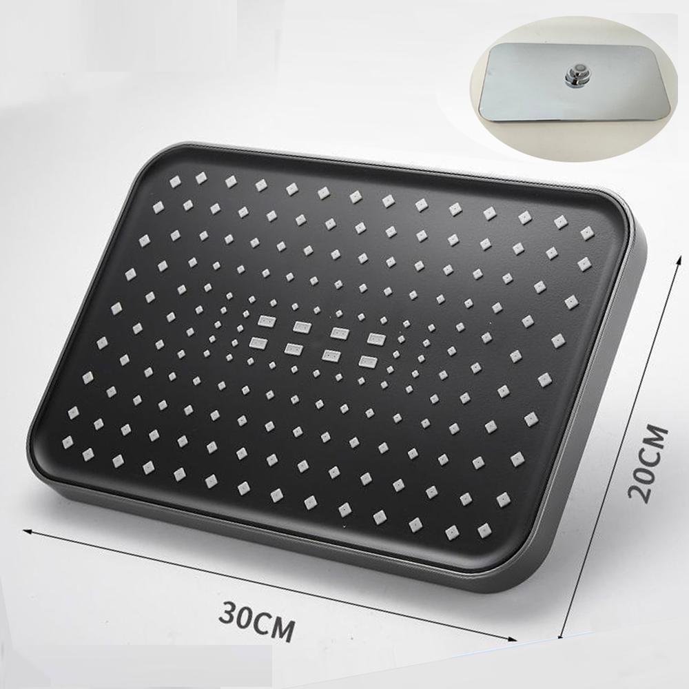 320mm Big Panel Large Flow Supercharge Rainfall Ceiling Mounted Shower Head Sliver High Pressure Abs Thicken Bathroom Shower