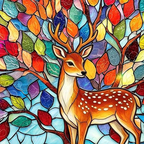 Acrylic Jigsaw Puzzle Suncatcher Window Hanging Kit, Stained Glass Style DIY Puzzles Home Garden Decor, Birthday Gifts for Women, Wife, Aunt, Mom
