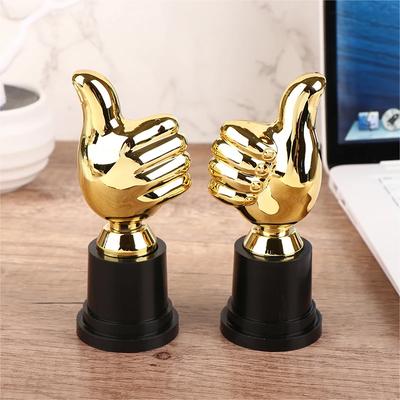 1-10pcs Thumbs Up Trophy Football Plastic Gold Trophies Encouragement Mini Victory Trophies Award Prize For Children Party Favor