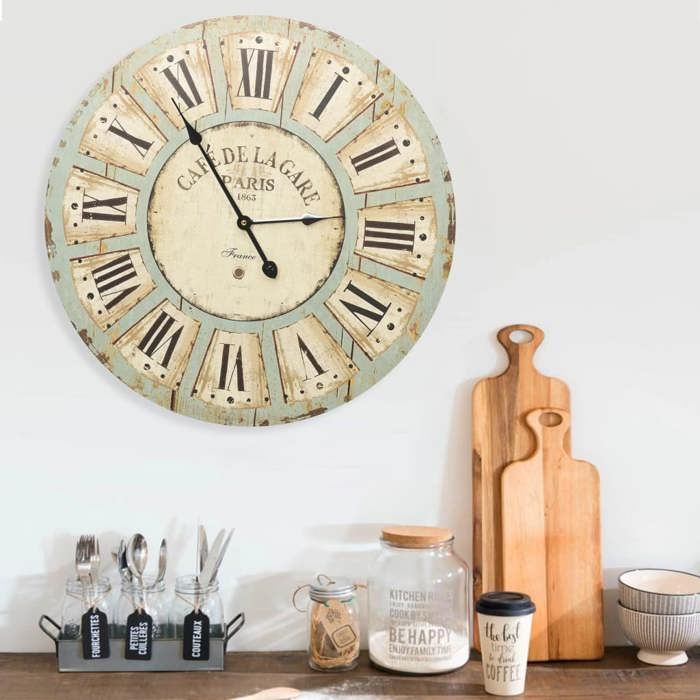 VidaXL Horloge Murale Horloge Analogique Horloge Décorative Salon Salle de Séjour Chambre à Coucher Maison Intérieur 325183
