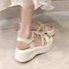 Platform Sandals Women's Summer New Soft-soled Versatile One-word Belt Comfortable Wear-resistant Casual Women's Beach Cool Slippers