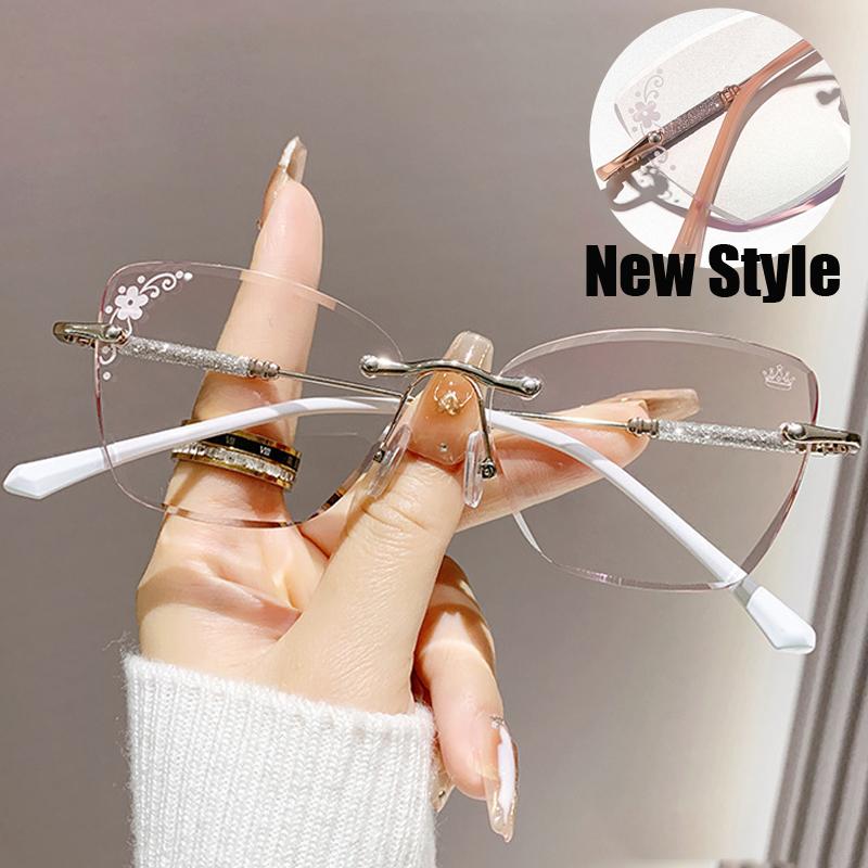 Fashion Diamond Cutting Reading Glasses Blue Light Blocking Eye Protection Presbyopia Far Sight Glasses for Men Women