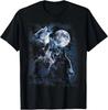 Wolf Howling At The Moon Wildlife Wolves Lovers Men Unisex T-Shirt