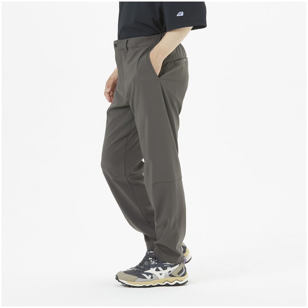 MIZUNO BUDDY Tech Shield Tapered Pants, Windproof and Stretch, Men's Ash Black, Size L