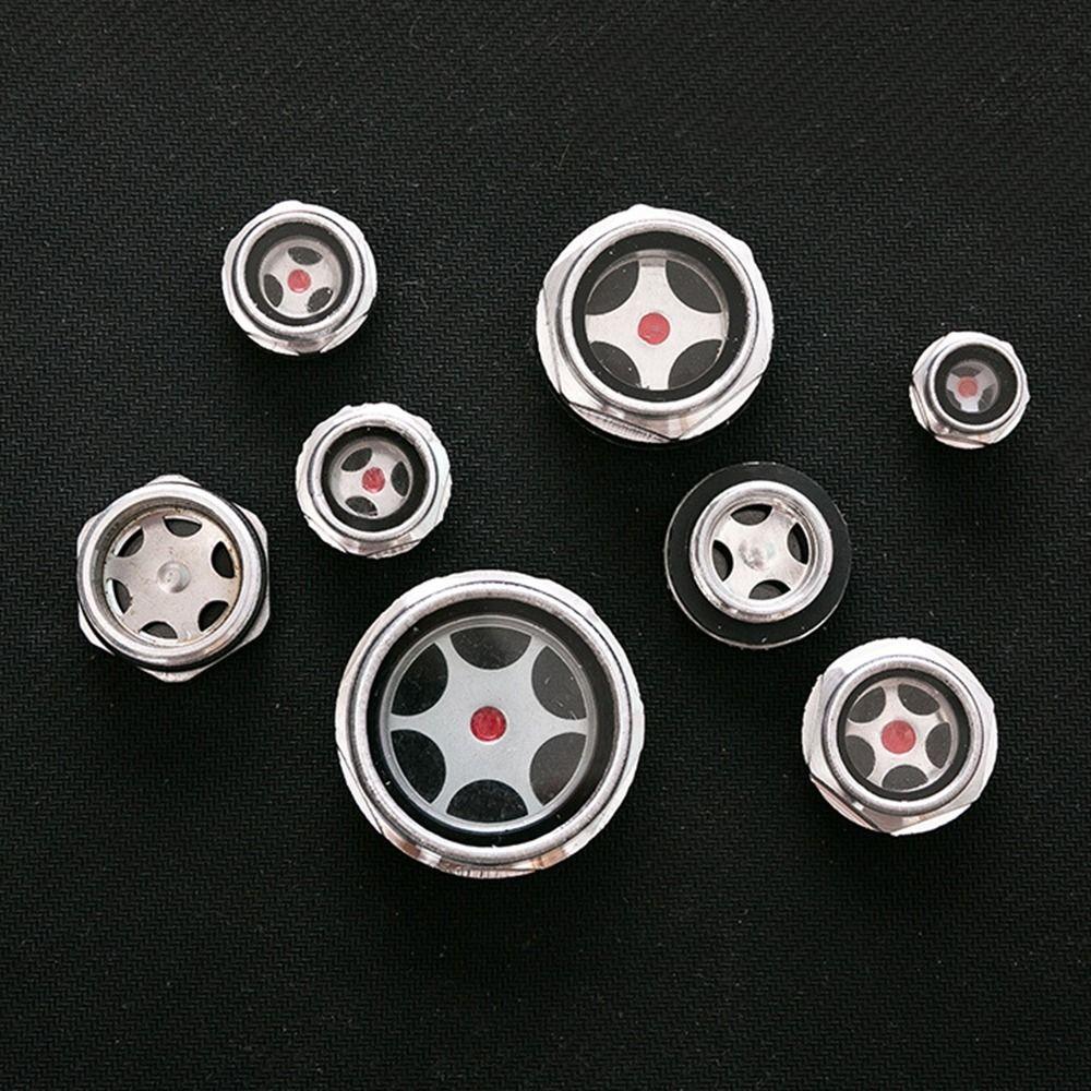 1Pcs G1/4 G3/8 G1/2 G3/4 Oil Sight Window Male Thread G1 G1-1/4 G1-1/2 BSP NPT Oil Level Sight Glass Tempered Glass Aluminum