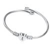 Titanium Steel Bracelet Elegant Classic Simple Design Letter A Heart Shape Bracelet for Women