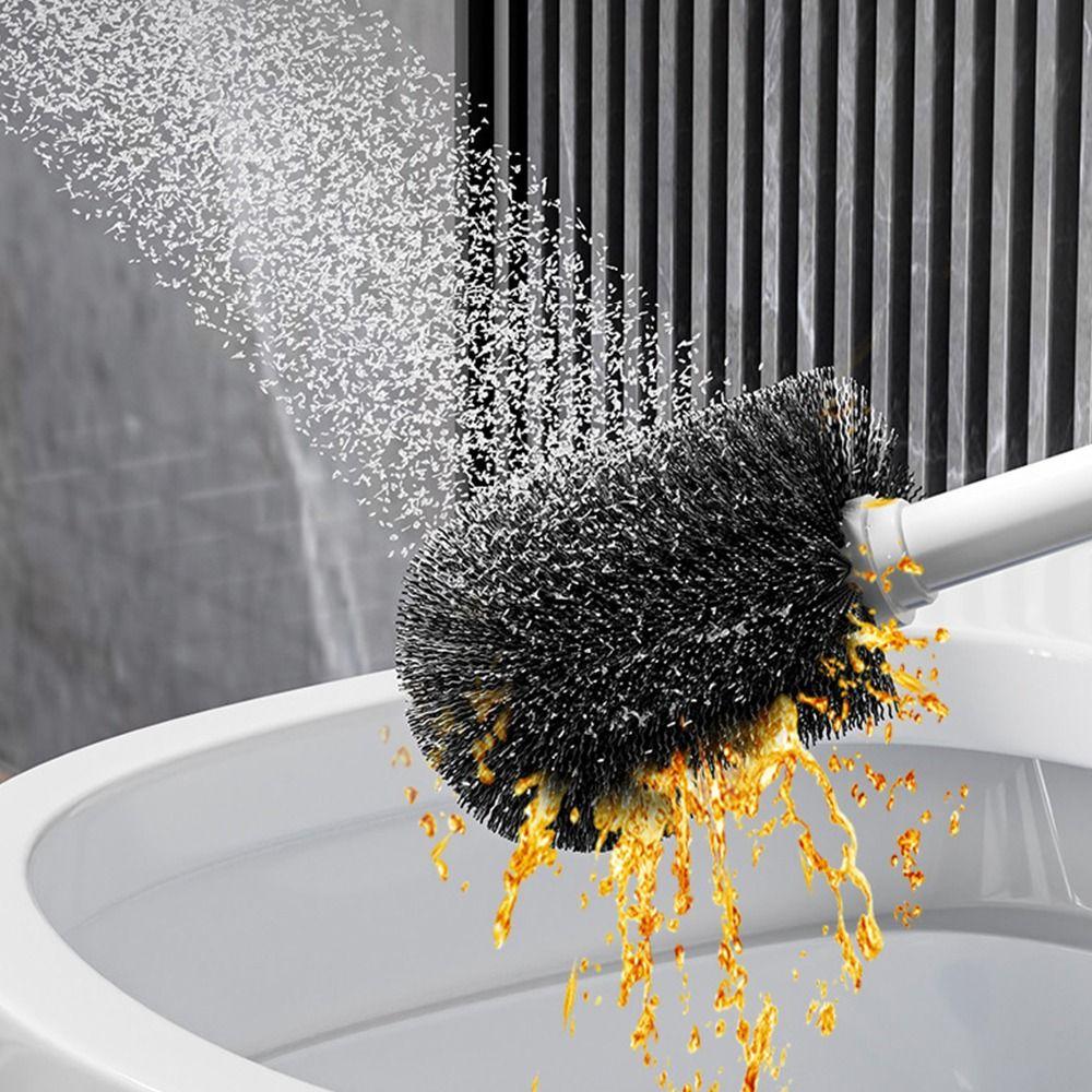 Wall-Mounted Cartoon Swan Toilet Brush White Grey Quick Drainage Cleaning Tool Non-Injury Glaze With Base Toilet Cleaning Brush