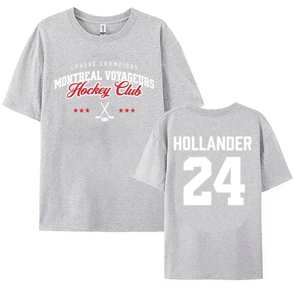 

24 Hollander Montreal Voyageurs Merch Tee Hot TV Heated Rivalry Tshirt Unisex Streetwear Women Men Clothing Loose Oneck Shirt 2XL