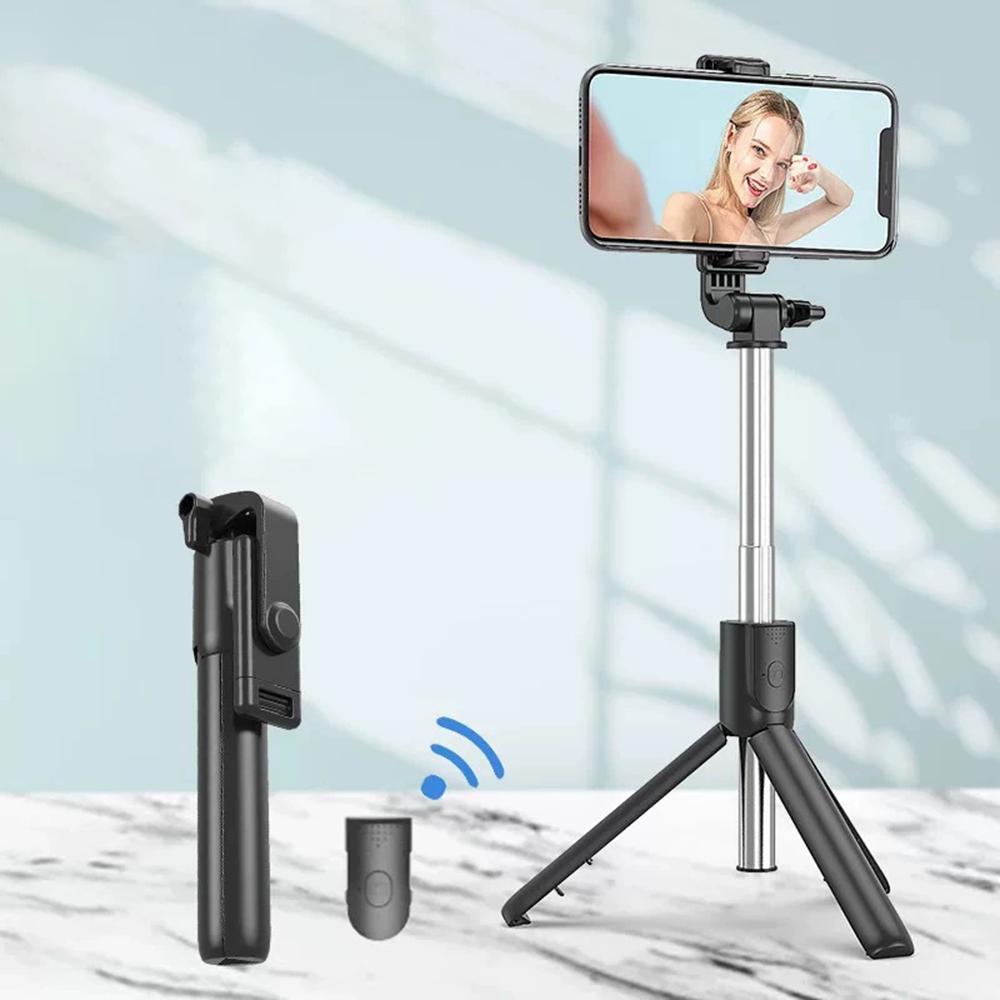 1PC Mini Mobile Phone Bluetooth Selfie Stick Live Streaming Photography Portable All-In-One Telescopic Tripod Stand