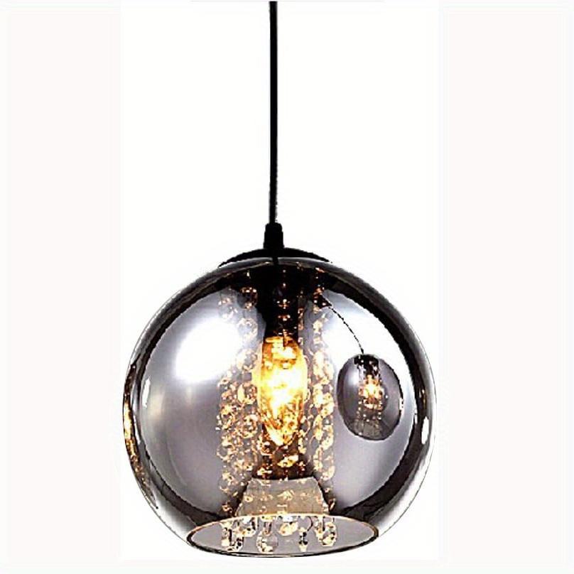 

Современная люстра из серого стекла с хрустальными бусинами, идеально подходит для острова и ресторана