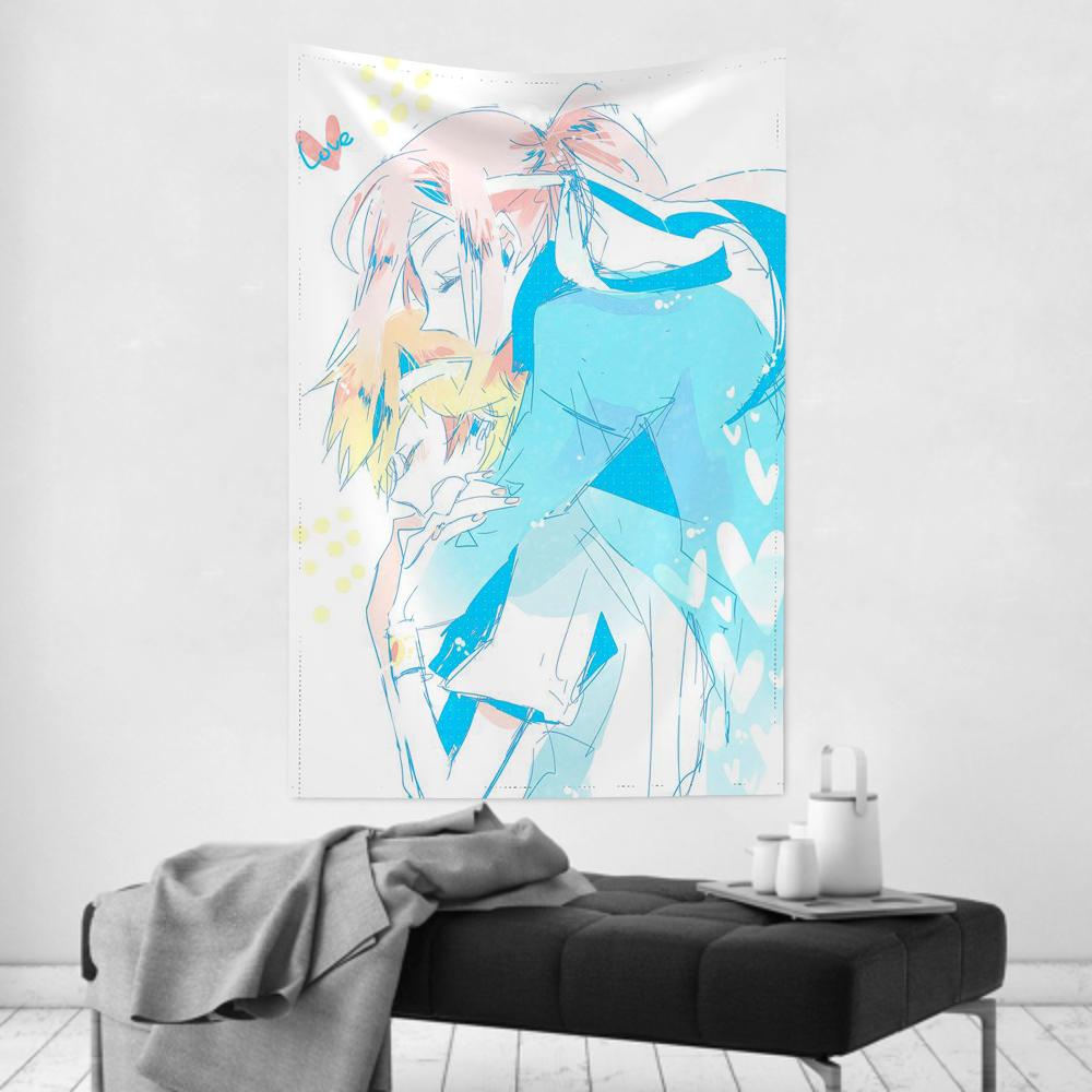 Lovely Complex Anime Tapestry Adorable Anime Design Doubles As Wall Cloth Party Backdrop Room Decor Fits Rooms Soft Vib