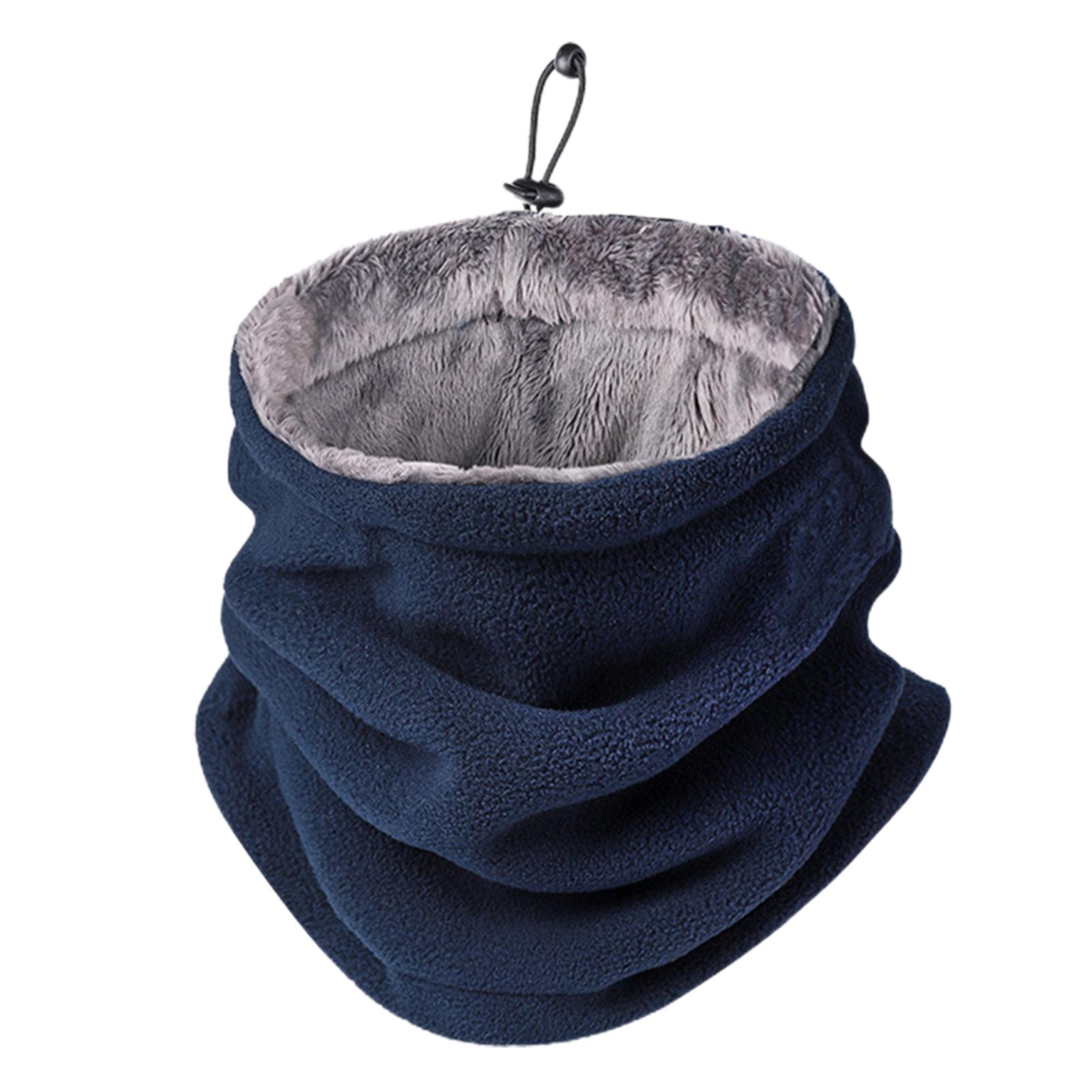 

Unisex Outdoor Neck Warmer Winter Thick Warm Velvet Scarf For Cycling Skiing Windproof Dustproof Neck Warmer темно-синього кольору