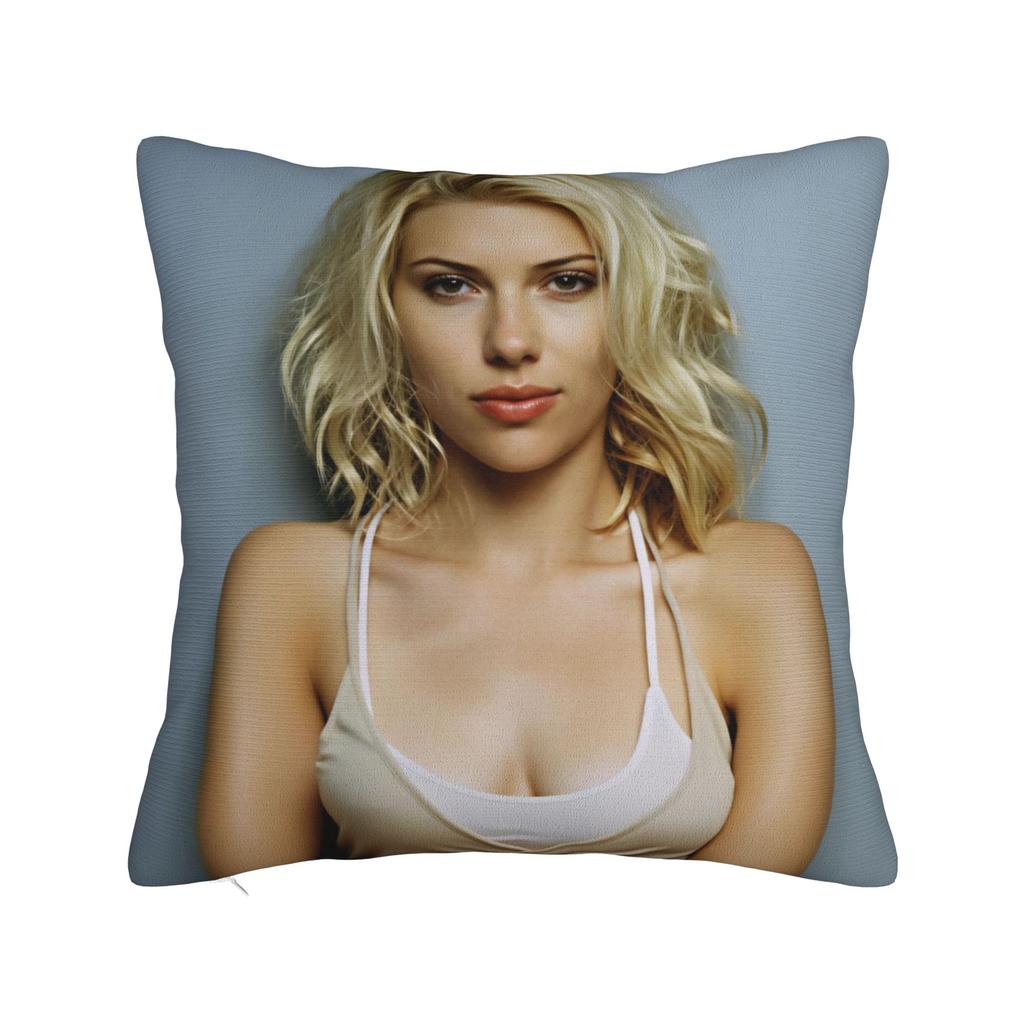 Scarletts Johanssons Pillow Case American Actor Comfy Pillow Cover For Living Room Chair Vintage Pillowcases