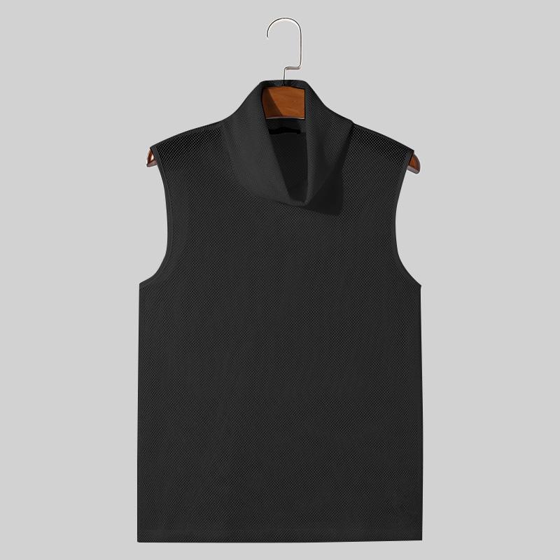 Sweater Mock Neck Tank Top Mens Buy INCERUN Summer Men