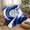 Leicester City Fußball Druck Flanell Decke, Weiche Warme Leichte Überwurfdecke für Sofa Bett Camping