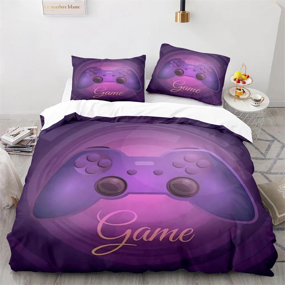 Colorful Gamepad Duvet Cover Game Handle For Children Boys Playroom Polyester Theme Of Science And Technology Bedroom Decoration