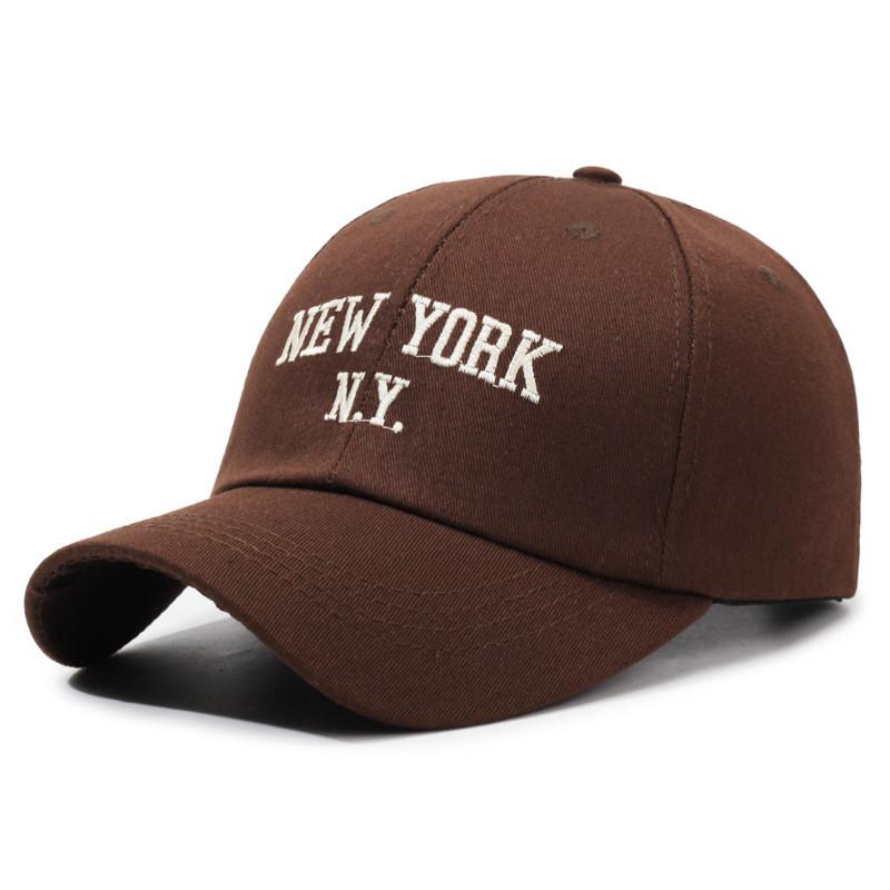 New York Letter Ny Embroidery Baseball Cap Sun Protection Breathable Peaked Hat