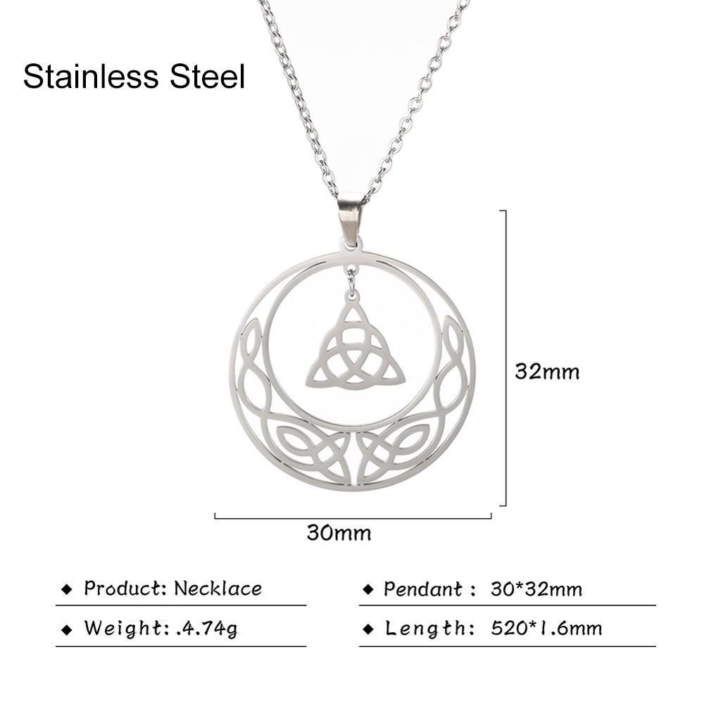 Teamer Witch Knot Pendant Necklace For Women Viking Irish Celticss Knot Magic Wicca Necklaces Jewelry Valentine Gifts Wholesale