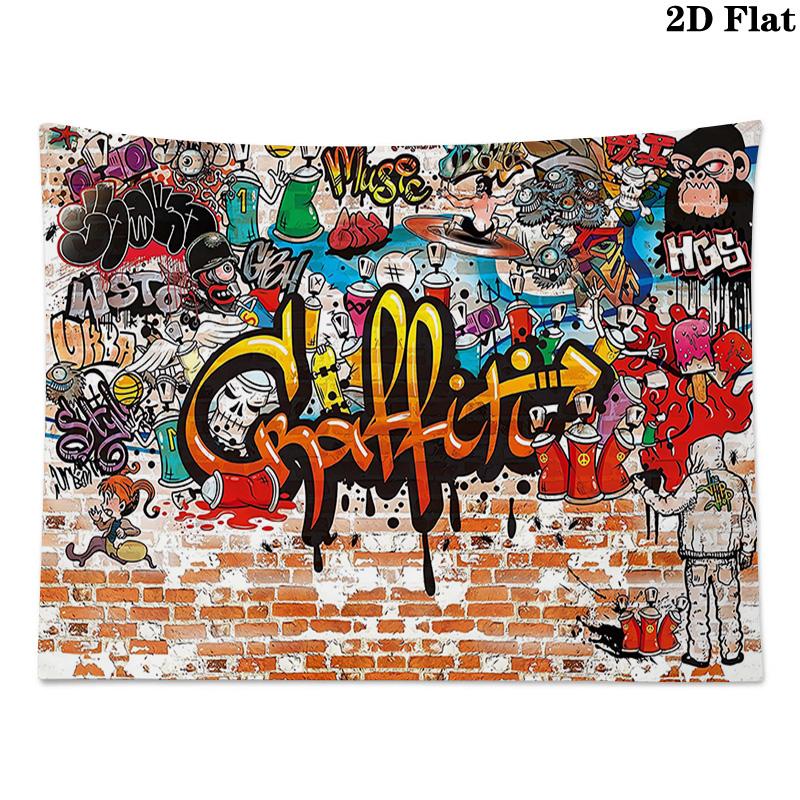Hip pop Wall Tapestry Aesthetic Wall Hanging Printed Fabric Blanket Decorative Tapestries for Bedroom Living Room Home Decor