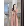 Women's Mid-Length Wool Blend Coat - Autumn/Winter, Over-the-Knee, Cotton-Padded, Double-Breasted, Loose Fit, Straight Cut, Thick Windbreaker.