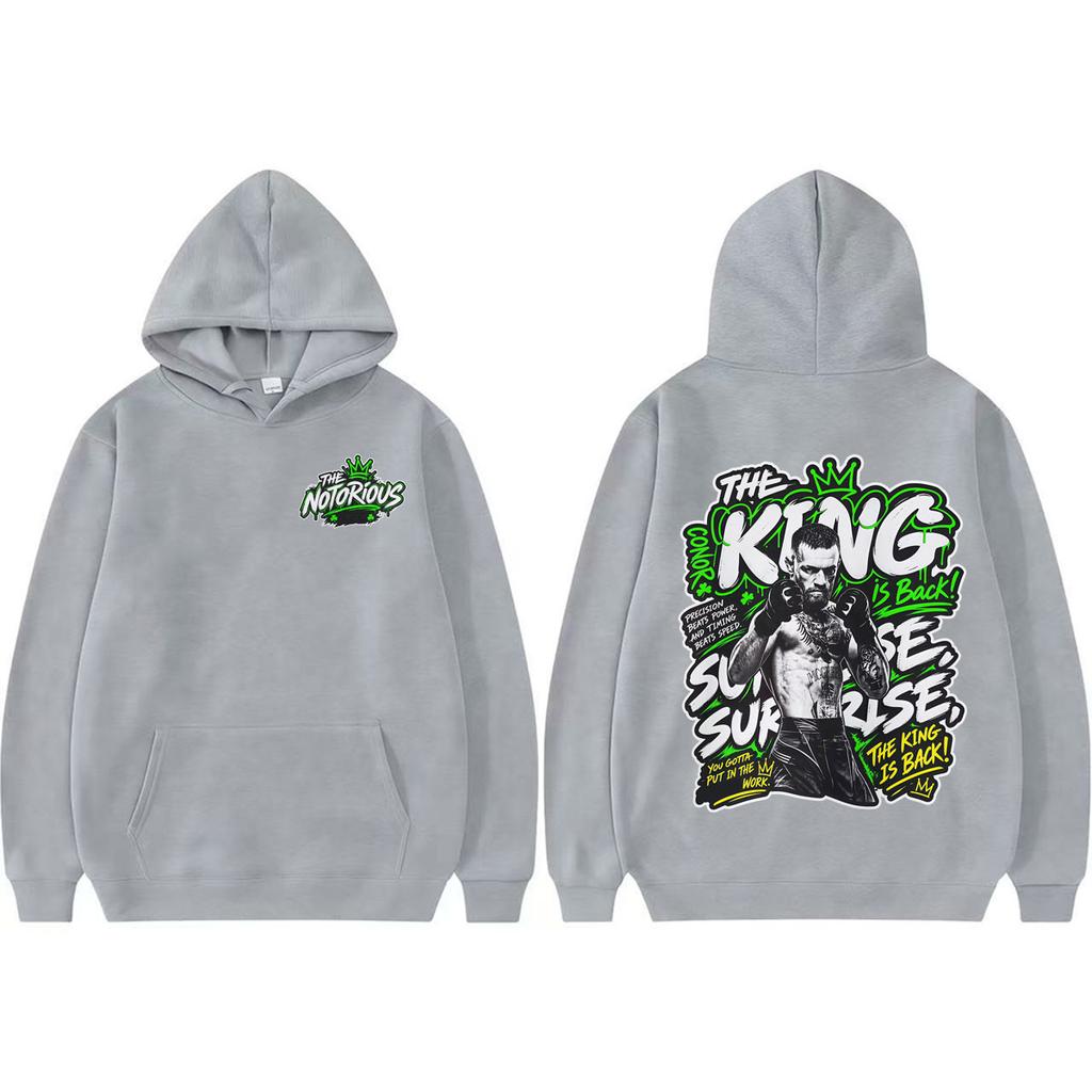 The Notorious Conor McGregor The King Sweatshirts Unisex Fashion Retro Gothic Hoodies Casual Bodywarmer Cozy Hoodie Pullovers