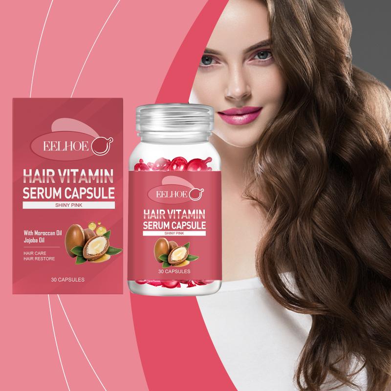Eelhoe Anti Hair Loss Hair Vitamin Capsule Oil Keratin Complex Oil Smooth Silky Hair Serum Hair Mask Repair Frizz Damaged