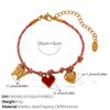 Fashion DIY pendant bracelet stainless steel gold-plated non-fading strawberry cherry necklace jewelry women