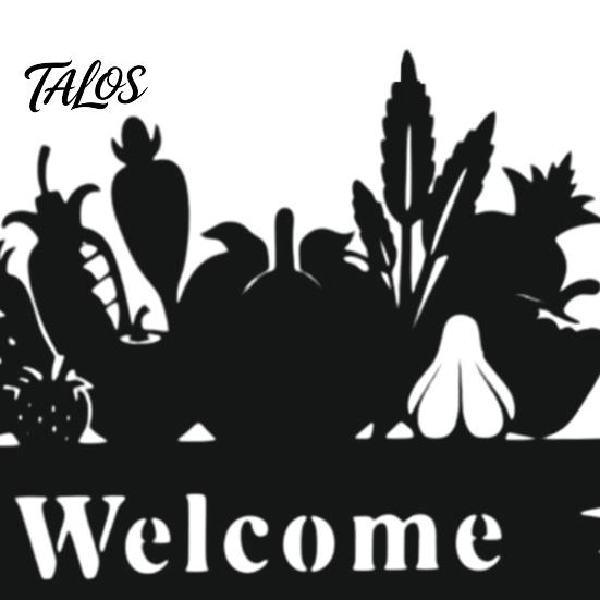 Modern Yard Art Welcome Decorative Sign, Wildflowers/Vegetables Silhouette Black Garden Stake, Outdoor Soil Insert Acrylic Rustic Lawn Sign for Front