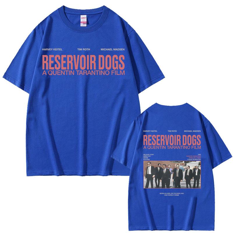Hot Famous Director Quentin Tarantino Movie Reservoir Dogs Double Sided Print Tshirt Unisex Women Casual Vintage Oversized Tshirt