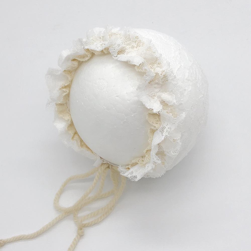 

Children s Photography Clothing, Baby Photography, Soft Princess Hat, Newborn Baby Lace and Lace Small Hat, Beautiful 0-2 month білий