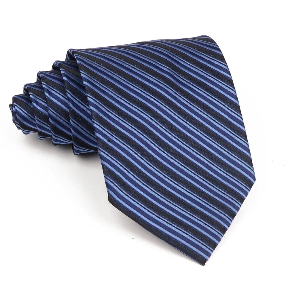 Lüks erkek Kravat 9 CM Geniş Çizgili Nokta Kravat Günlük Giyim Düğün Ofis Partisi