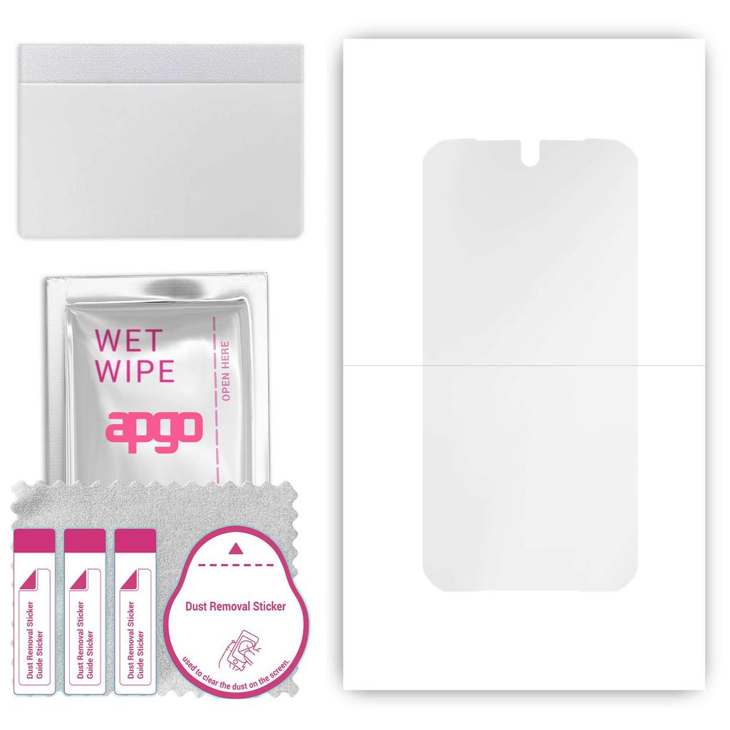 apgo Hydrogel Ultra-Clear Screen Protector for Doogee S68 Pro, Hydrogel Film, Flexible, Soft TPU with positioning layer easy installation
