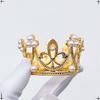 55*36Mm Mini Crown Children Hair Ornaments Cake Topper Crystal Pearl Tiara Crystal Ball Base Sphere Support Home Decor Gift
