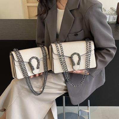 Nuova borsa a catena monocolore di lusso leggero a spalla singola a tracolla borsa da donna alla moda