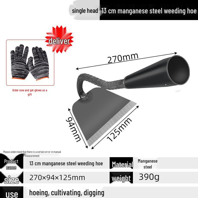 Manganese Steel Hoe: Traditional Agricultural Tool for Planting, Weeding, and Shoveling.