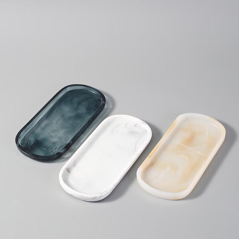 Marble Pattern Resin Bathroom Storage Tray