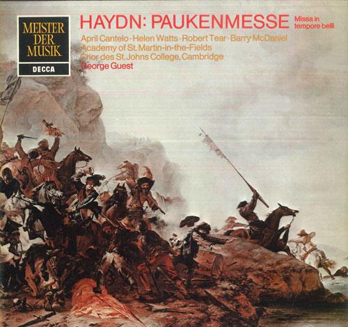 

LP Record GEORGE GUEST, ACADEMY OF ST MARTIN - Joseph Haydn Missa In Tempore Belli SMD1221 DECCA 1975 Germany Classical Used