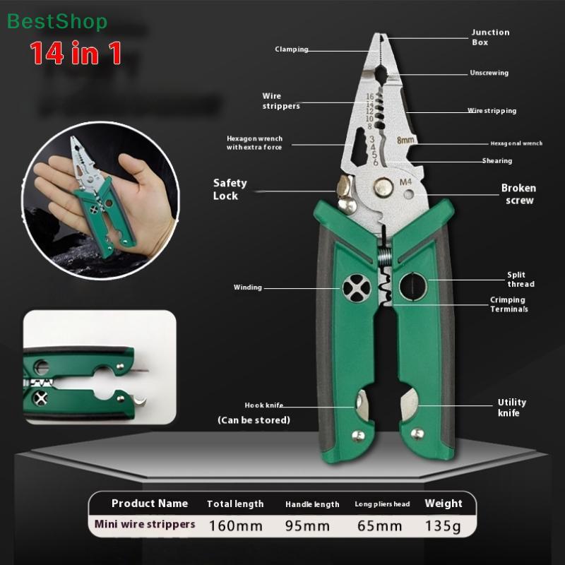 14 In 1 Multifunctional Electrician Pliers For Wire Cutting Wire Stripping Pliers Manual Wire Pressing And Splitting