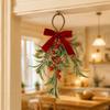 Lifelike Artificial Christmas Tree Wreath With Bowknot Xmas Tree Decoration  Holiday Party