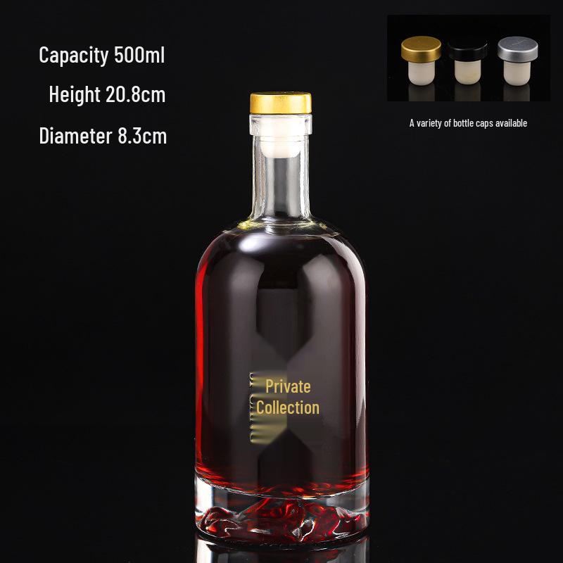

Crystal White Vodka Glass Bottle for Home Brew or Wedding Wine