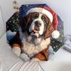 Christmas dog, automatic folding umbrella, portable and foldable design, 8 ribs, a Christmas or birthday gift.