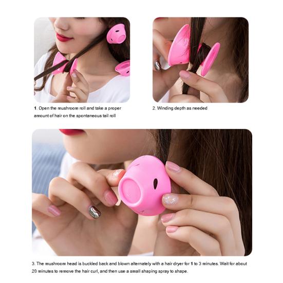 10Pcs/Set Soft Silicone Magic Hair Styling Curler Roller Care Twist DIY Tool
