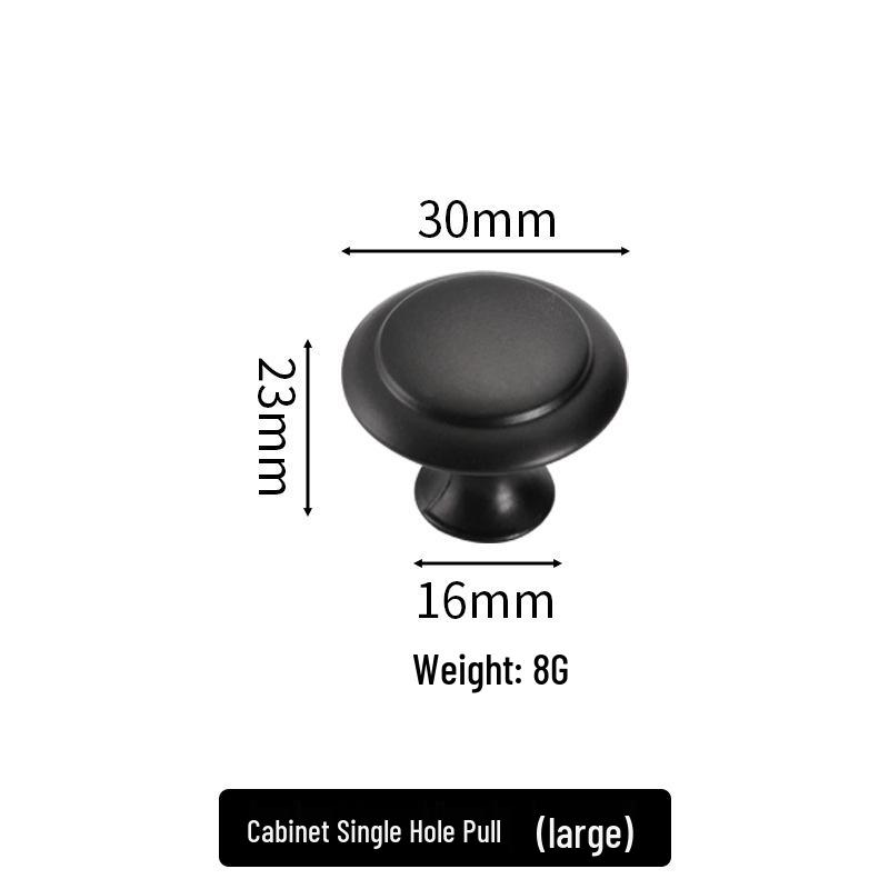 Gold Black Stainless Steel Round Drawer Handle for Kitchen or Shoe Cabinets