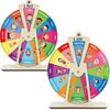 2Pcs Wooden Feelings Wheel Emotion Wheel with Stand 9.5Inch Therapy Office Desk Decor Expression Emotions Chart Mental Health Gifts Therapist Must