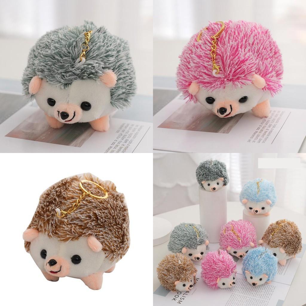 Soft Colorful Hedgehog Stuffed Animal Keyring Bag Pendant Hanging Decoration
