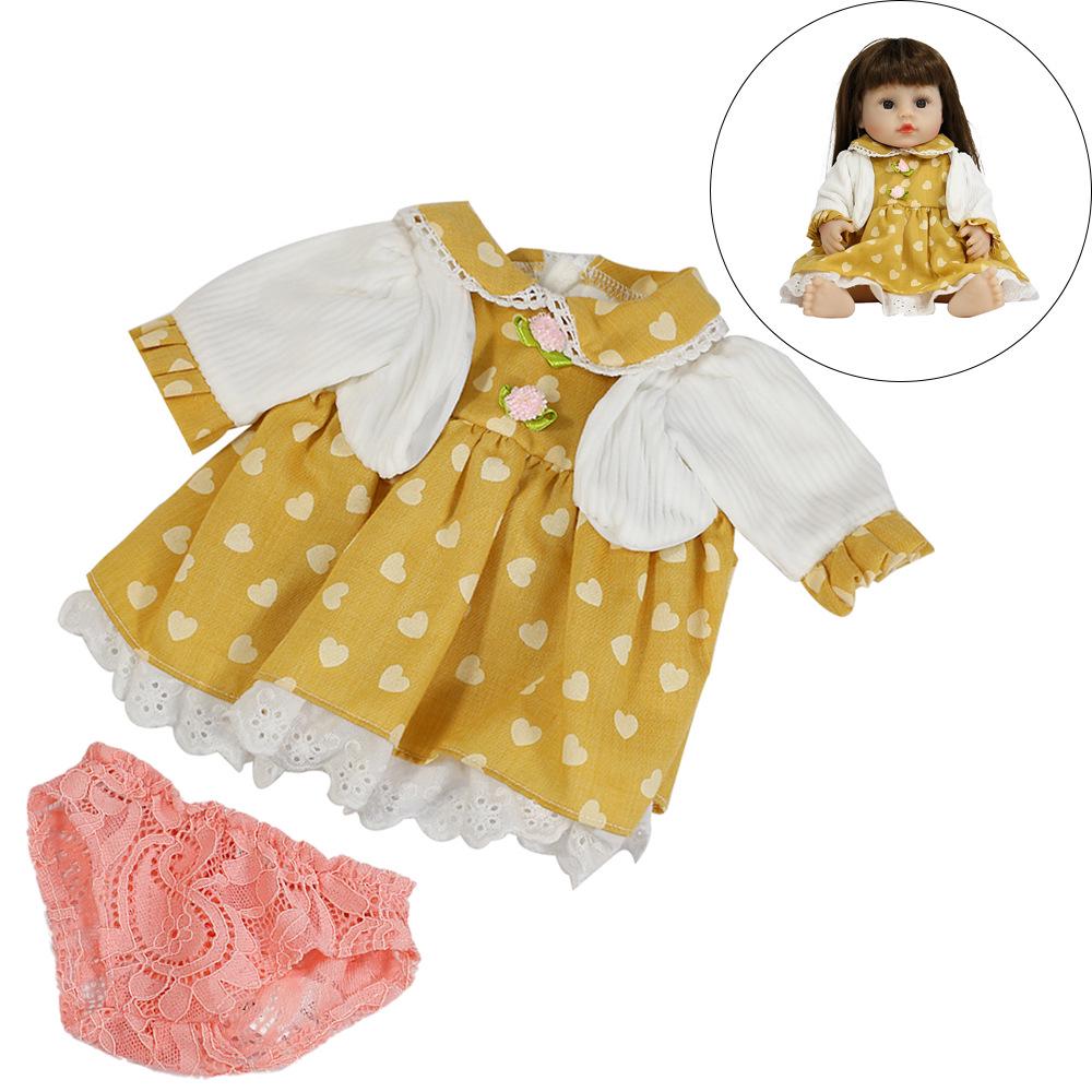 18" Soft Silicone Reborn Doll Clothes, 45cm DIY Girl's Realistic Doll Outfit.