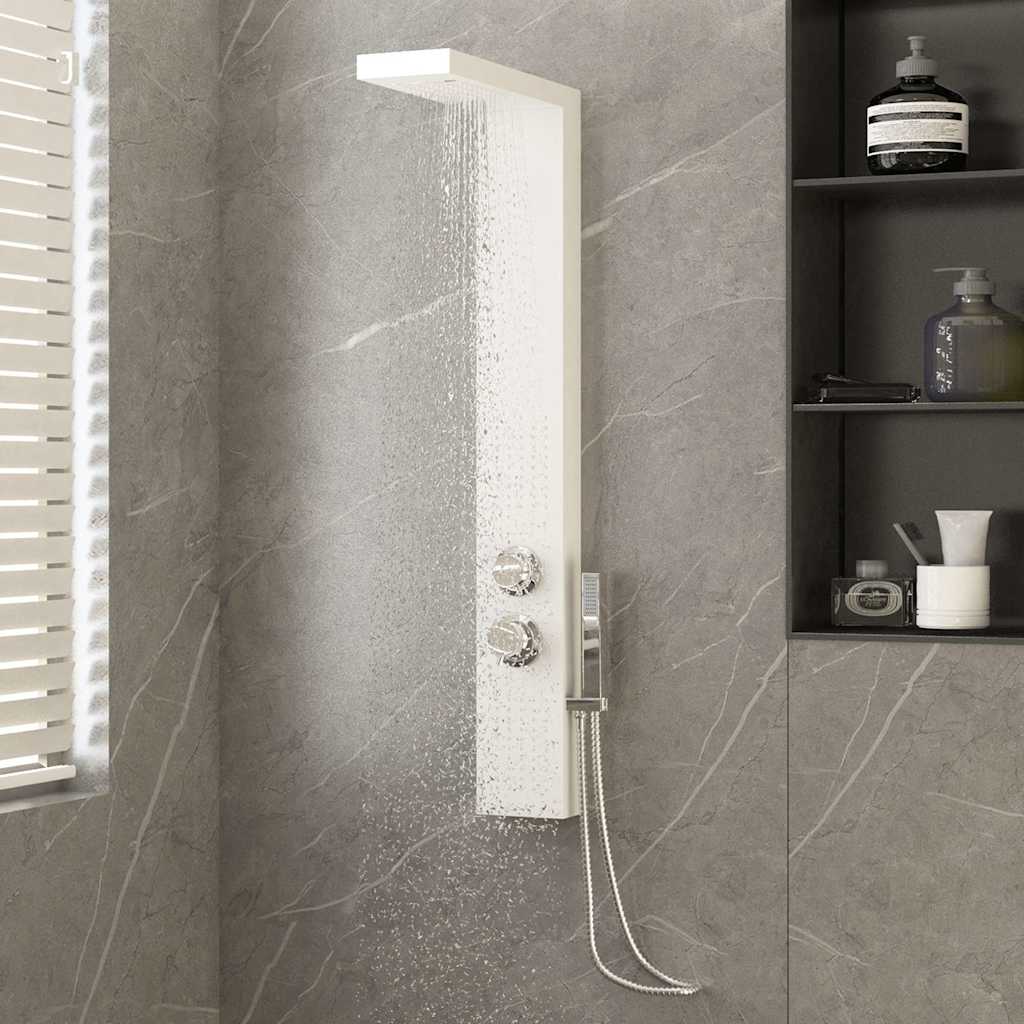 Vidaxl Panel Prysznicowy, Aluminiowy, Biały